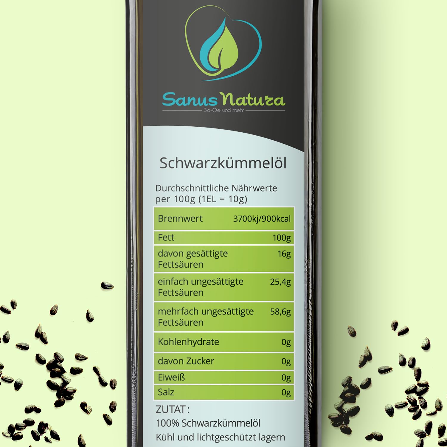 Sanus Natura Organic Black Cumin Oil 500 ml Unfiltered, High Thymoquinone Content, Cold Pressed & Natural No Additives, Direct from the Manufacturer – Bild 2