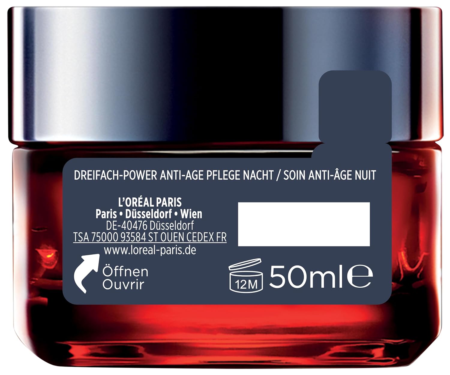 L'Oréal Paris Anti-Ageing Night Cream with Triple Power for Women: Reduces Wrinkles & Tightens the Skin, with Pro-Retinol, Hyaluronic Acid and Vitamin C, RevitaLift Laser, 1 x 50 ml – Bild 5