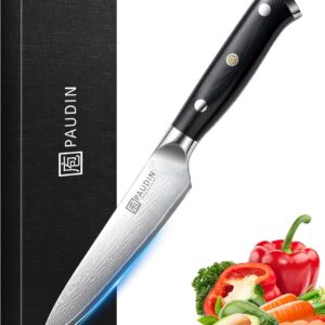 PAUDIN Damascus Utility Knife 10 cm Professional Knife
