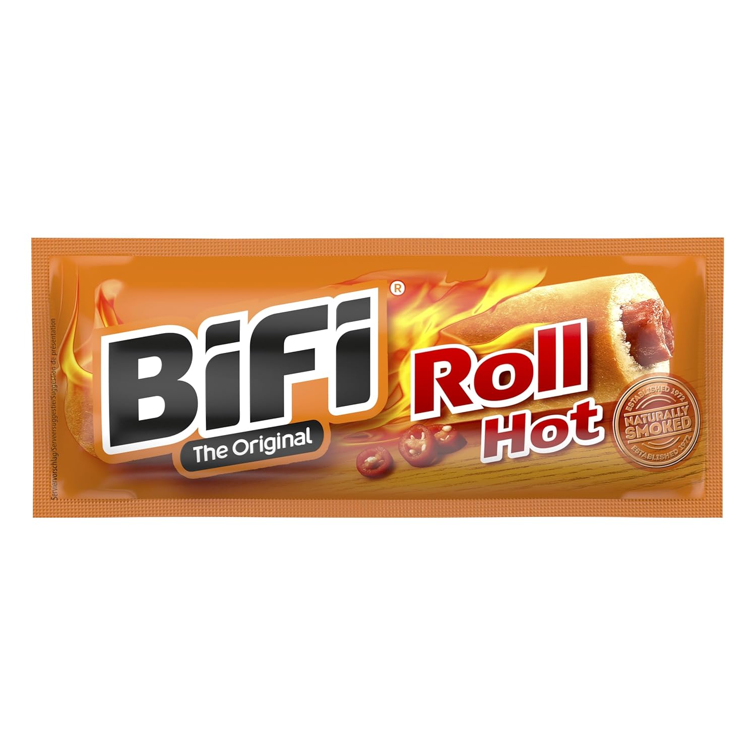 BiFi Roll Hot - Savoury Spicy Salami Meat Snack - Snack in Dough Coat - 24 Pack (24 x 50 g) – Bild 3