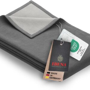 Ibena Stockholm Plain Blanket with GOTS Certificate