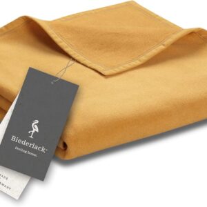 Biederlack® Soft Blanket Cotton Plain Antique Sofa Blanket 150 x 200 cm