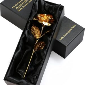 Eternal Gold Rose – Luxury Gift Box – For Her, Wife, Mother, Girlfriend, Partner – Mother’s Day – Women’s Day & Easter