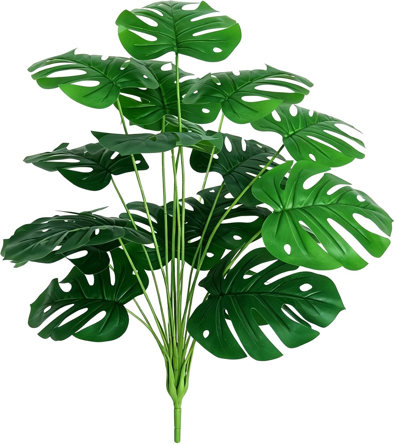 ADORAMOUR Artificial Plants Monstera Bush, Fake Tropical Plant Decoration
