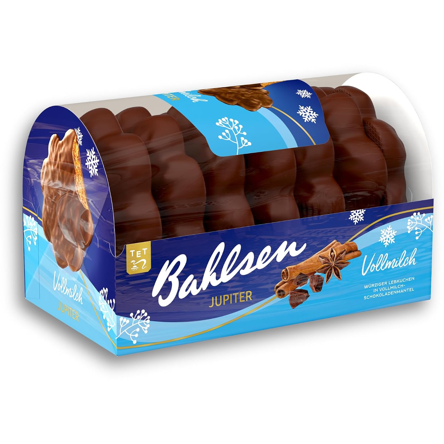 Bahlsen Jupiter Whole Milk, 200 g, Gingerbread with Milk Chocolate, Christmas Pastries (1 x 200 g)