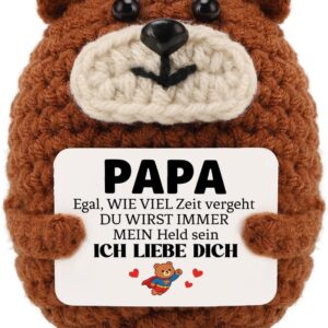 Dad Gift, Hand Crocheted Bear Figures, Birthday Gift for Dad
