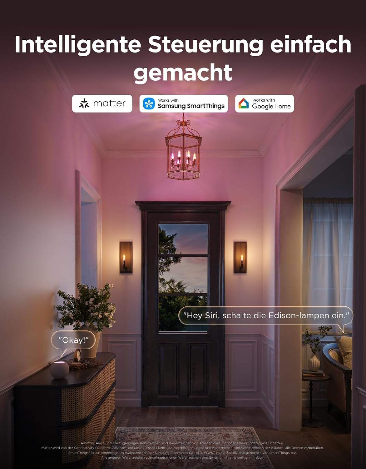 Govee 2 x Smart Edison Light Bulb E14 300LM RGBWW Dimmable Lamp B35 – Bild 6