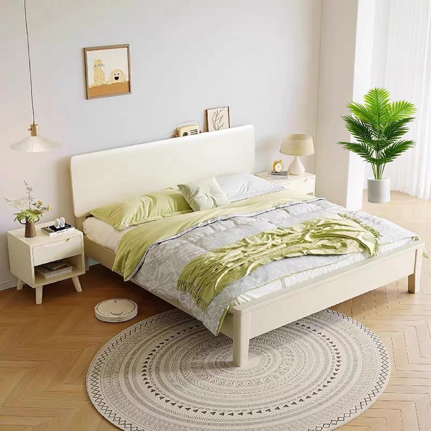 Artificial Plant in Pot Silk Flowers Green Artificial Plants Large Fake Silk Plant Indoor Plant Plastic Plant Office Plant Decoration Living Room Balcony Garden (80 cm High Palm Tree) – Bild 5
