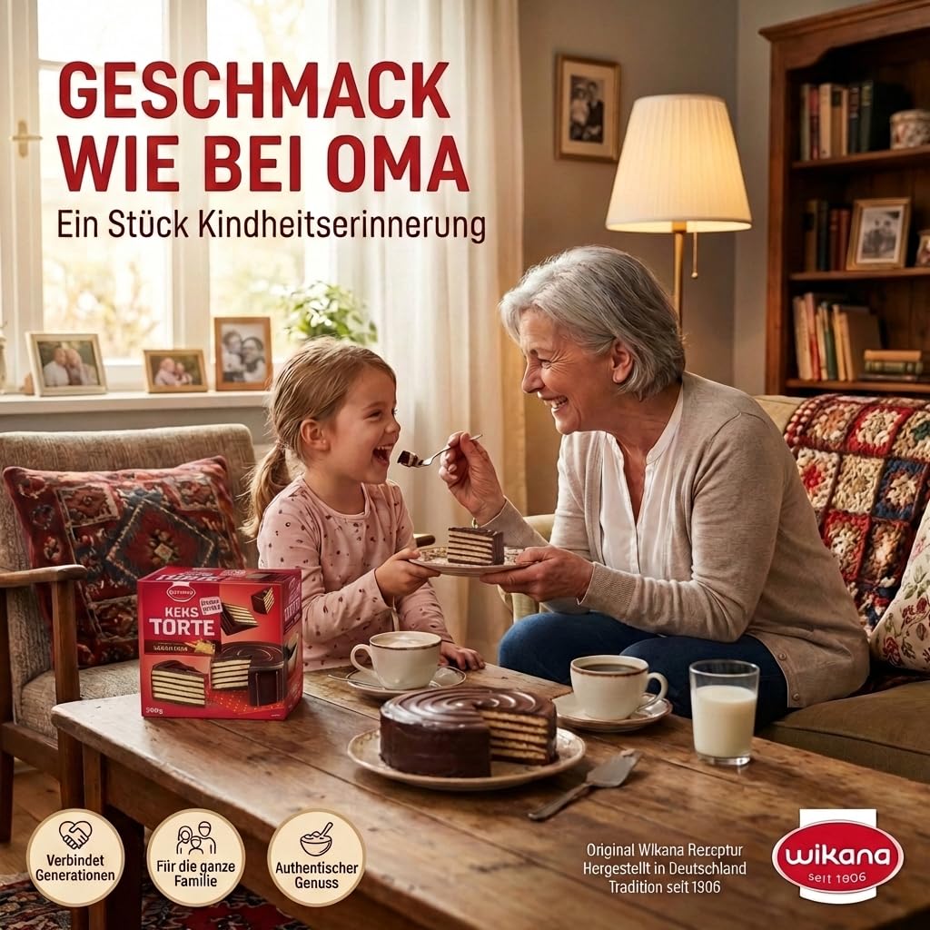 Wikana Cold Dog 500 g - Classic Biscuit Cake - Chocolate Cake with Biscuits – Bild 2
