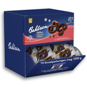 Bahlsen Gingerbread Pretzel, Pack of 1 Counter Dispenser, Gingerbread in Pretzel Shape with Chocolate, Individually Packed (1 x 1.3 kg)