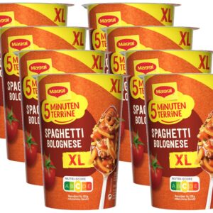 MAGGI 5 Minute Turee XL Spaghetti Bolognese Pack of 8 (8 x 81 g)