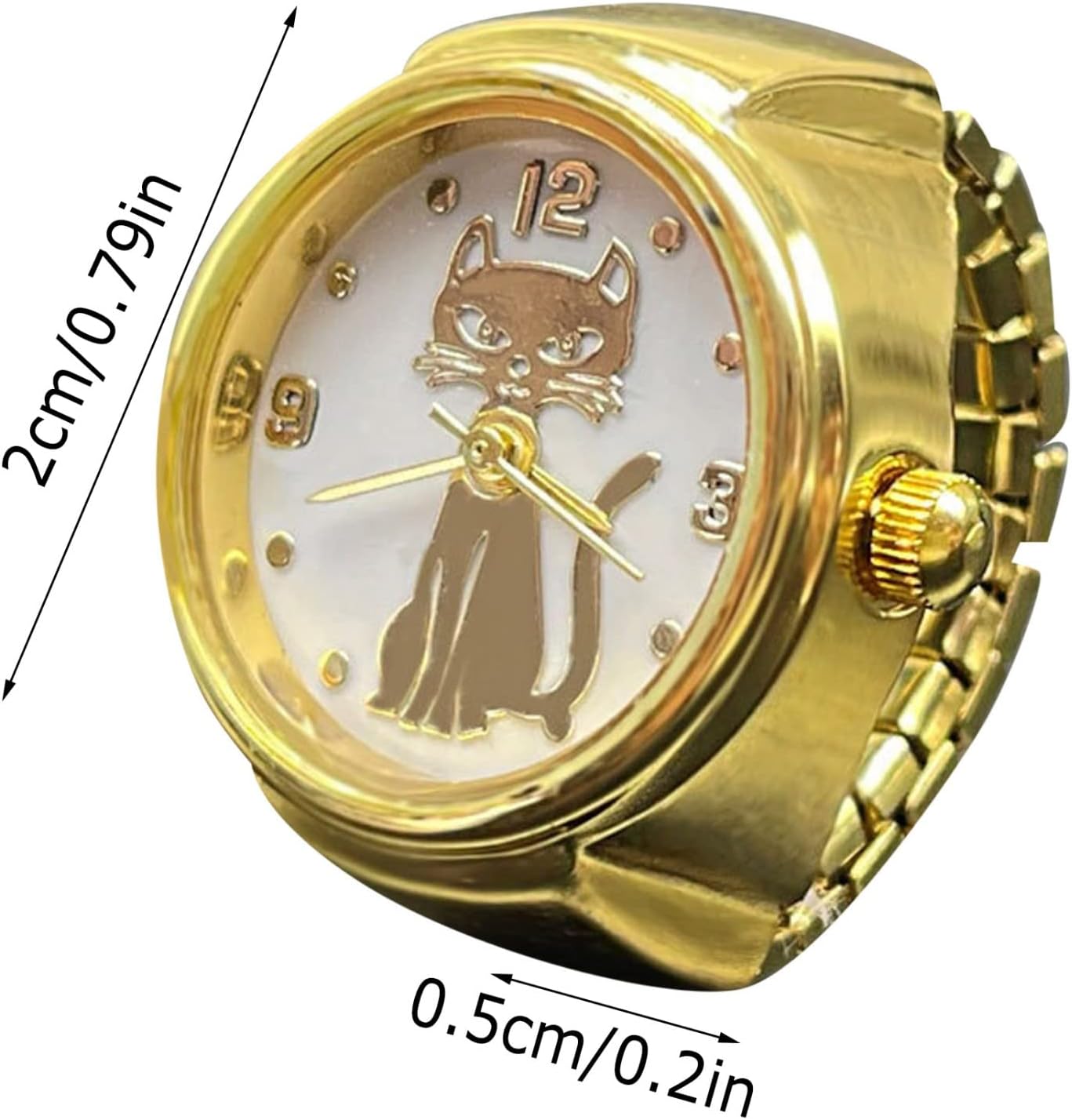 Echter Uhrenring als modisches Accessoire für Damen Herren verstellbarer Silberschmuck mit rundem klobigem Design zur eleganten Zeitanzeige im Alltag – Bild 6