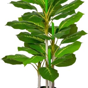 HOMCOM Artificial Tree Dieffenbachie 95cm Artificial Plant with 33 Leaves