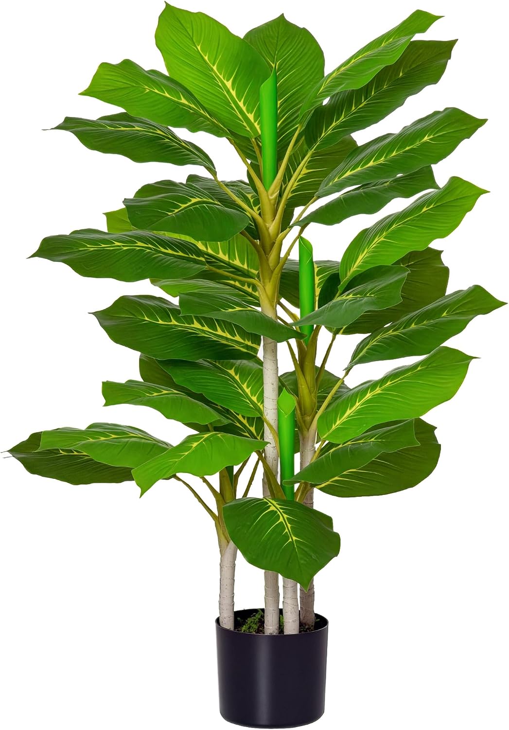 HOMCOM Artificial Tree Dieffenbachie 95cm Artificial Plant with 33 Leaves