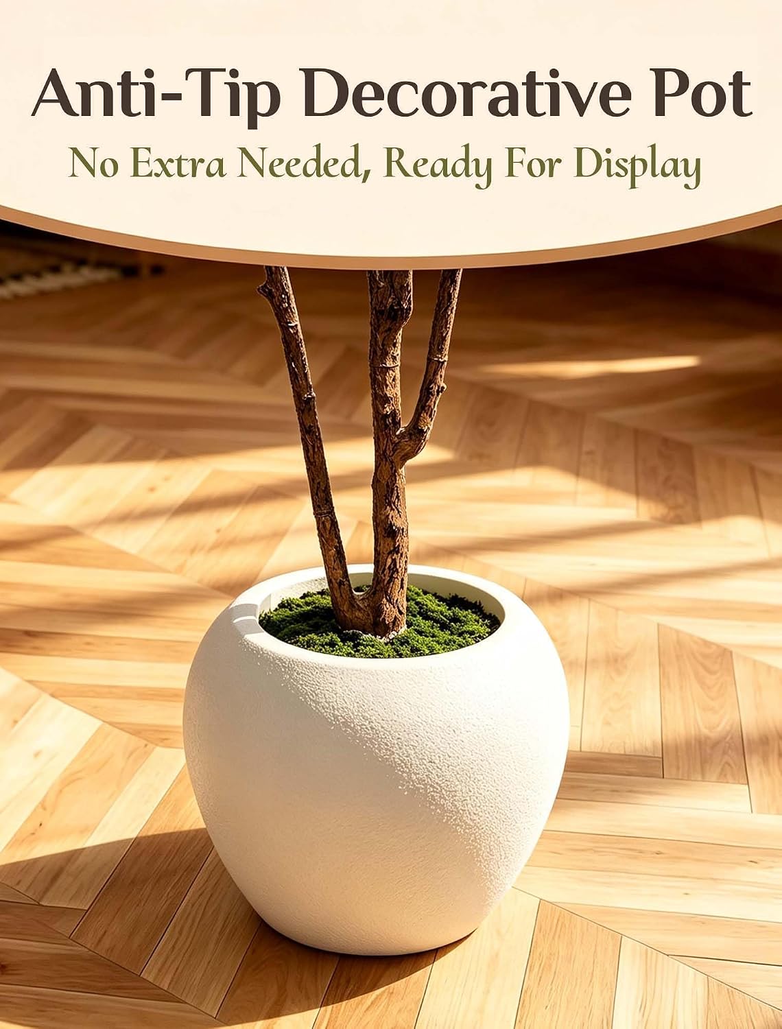 210 cm Artificial Olive Tree with White Pot, Large Artificial Plant – Bild 4