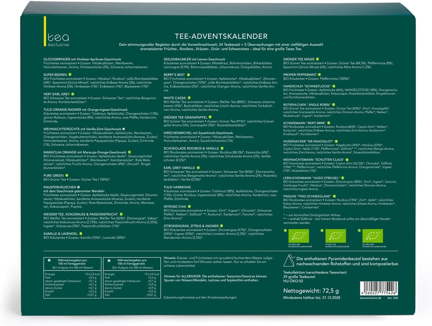 Experience Tea Advent Calendar 2026, Tea in Pyramid Bag – Bild 7