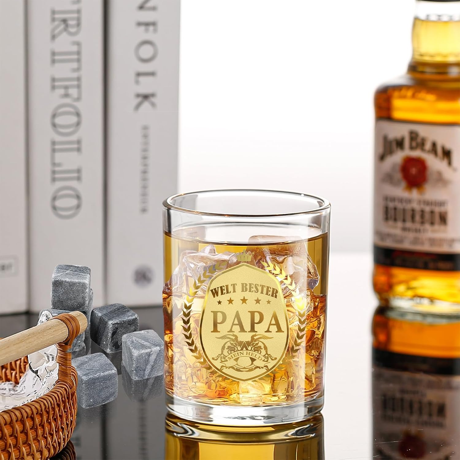 Gift for Dad Whisky Glasses Personalised Father's Day Gifts for Dad Whiskey Gifts for Men Dad Gift Birthday Christmas Father's Day from Daughter Son Father Whisky Glasses Gift Set 5 – Bild 2