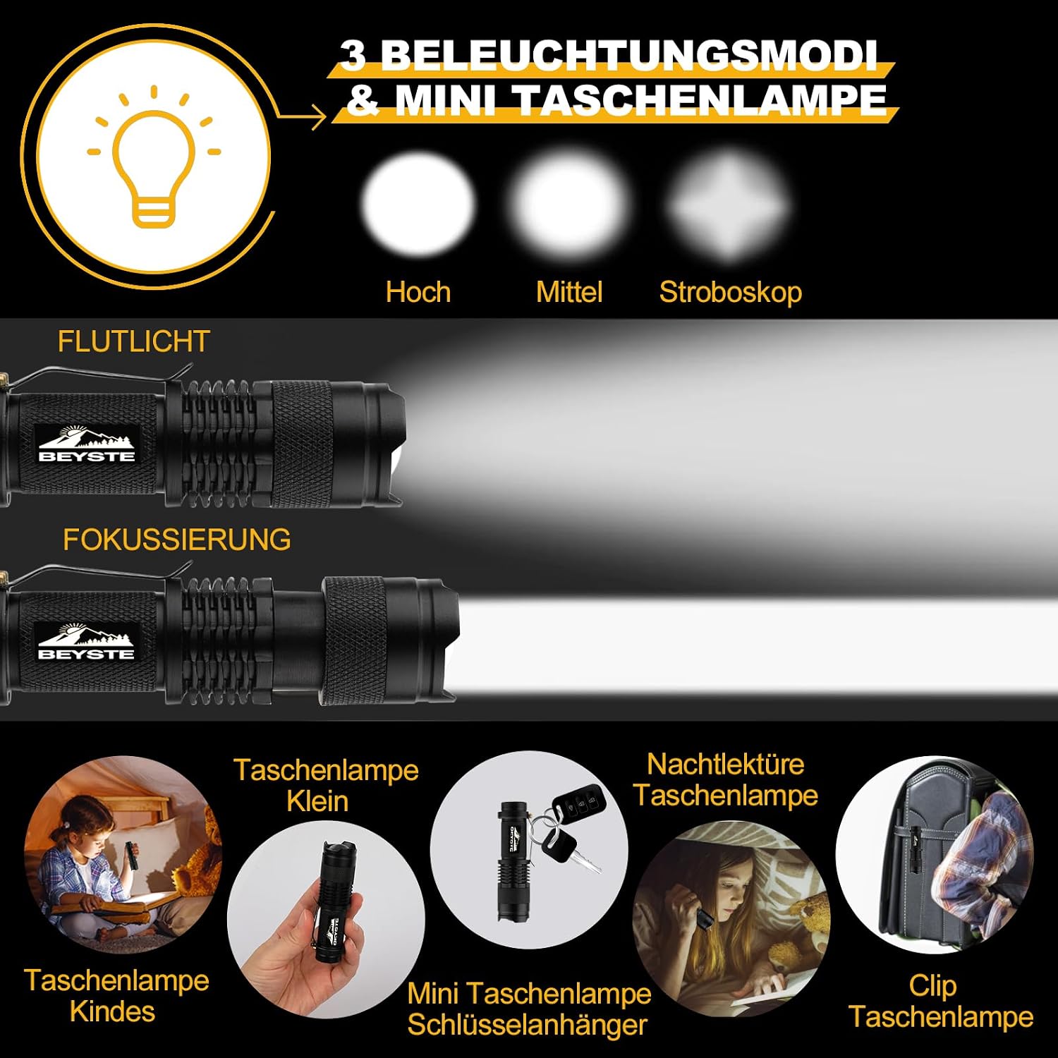 Torch LED Rechargeable 1000000 Lumens Torch Large Strong – Bild 4