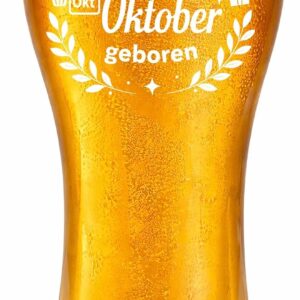 Birthday Gift for Men, Legends Are Born in October, Funny 470 ml Beer Glass Gifts for Dad, Father, Grandpa, Son, Best Friend, Ideal Gift Idea for Colleagues
