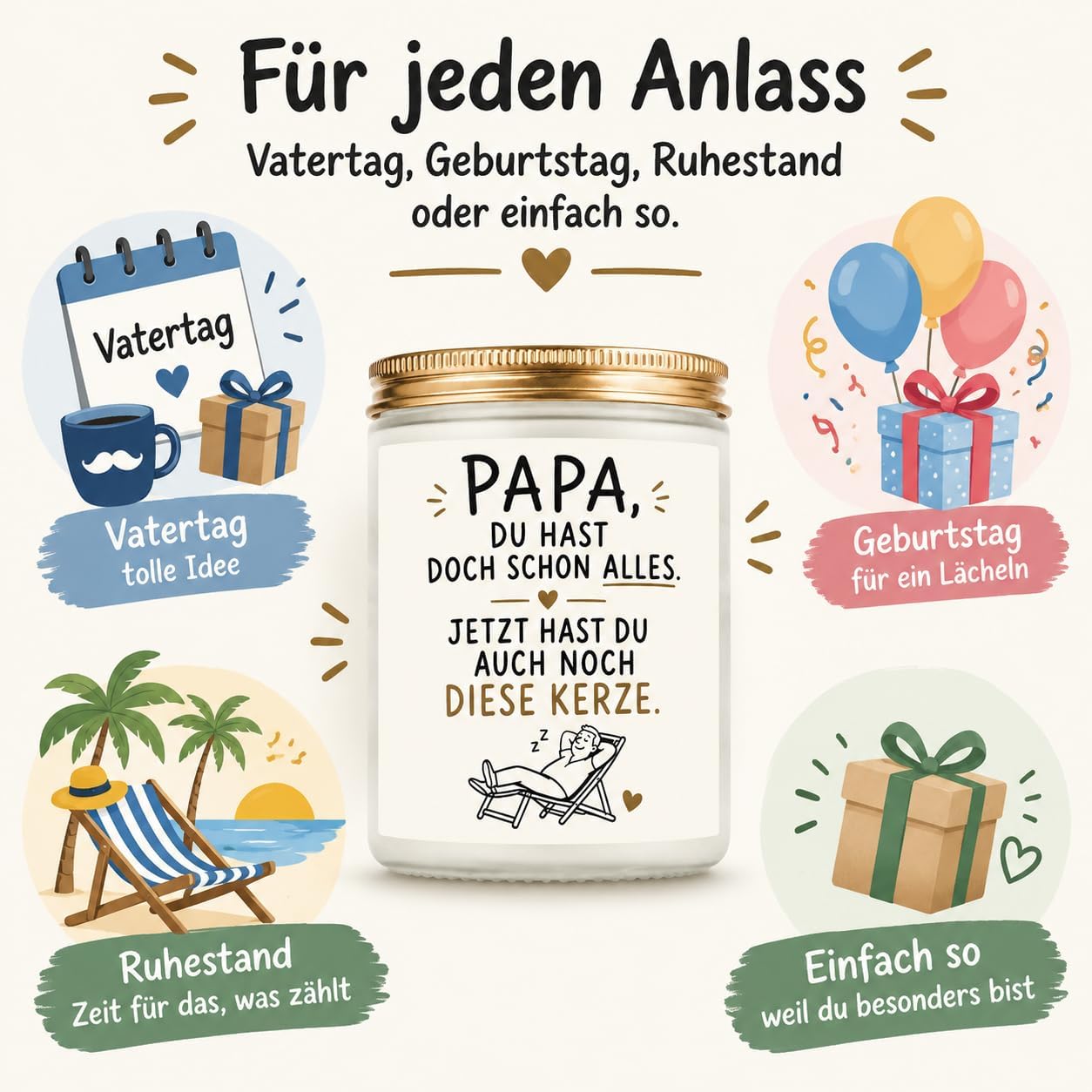 Scented Candle for Dad 7 x 9 cm Funny Saying – Bild 7
