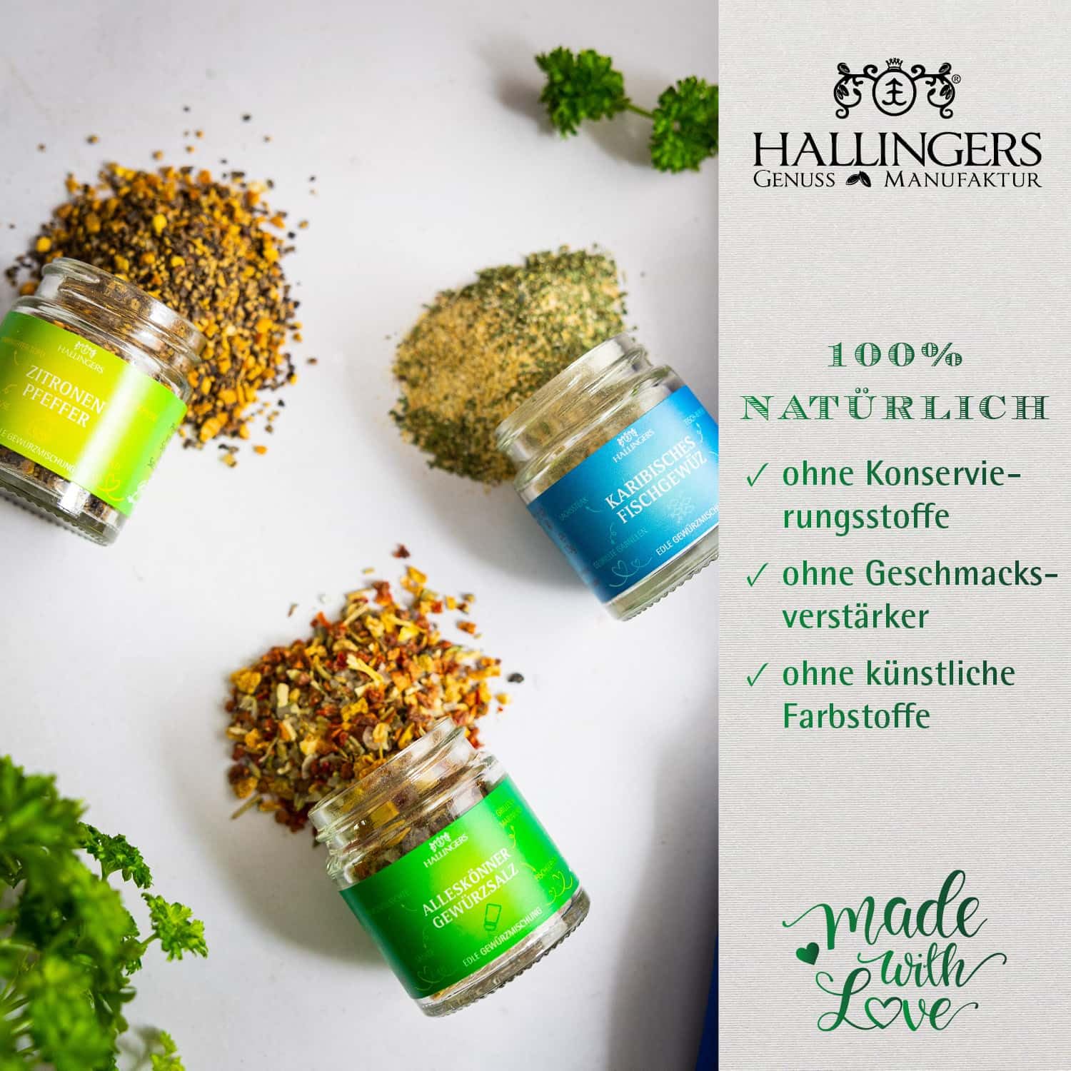 Hallingers Genuss Manufaktur Spice Gift Set – 3 Spices from around the World as Tasting Set in High-Quality Gift Tin "Petri Heil", Gift Idea for Fishermen – Bild 5