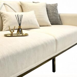 Sofa Cover, Sofa Blanket, Non-Slip, Sofa Protection, Cream, 70 x 70 cm