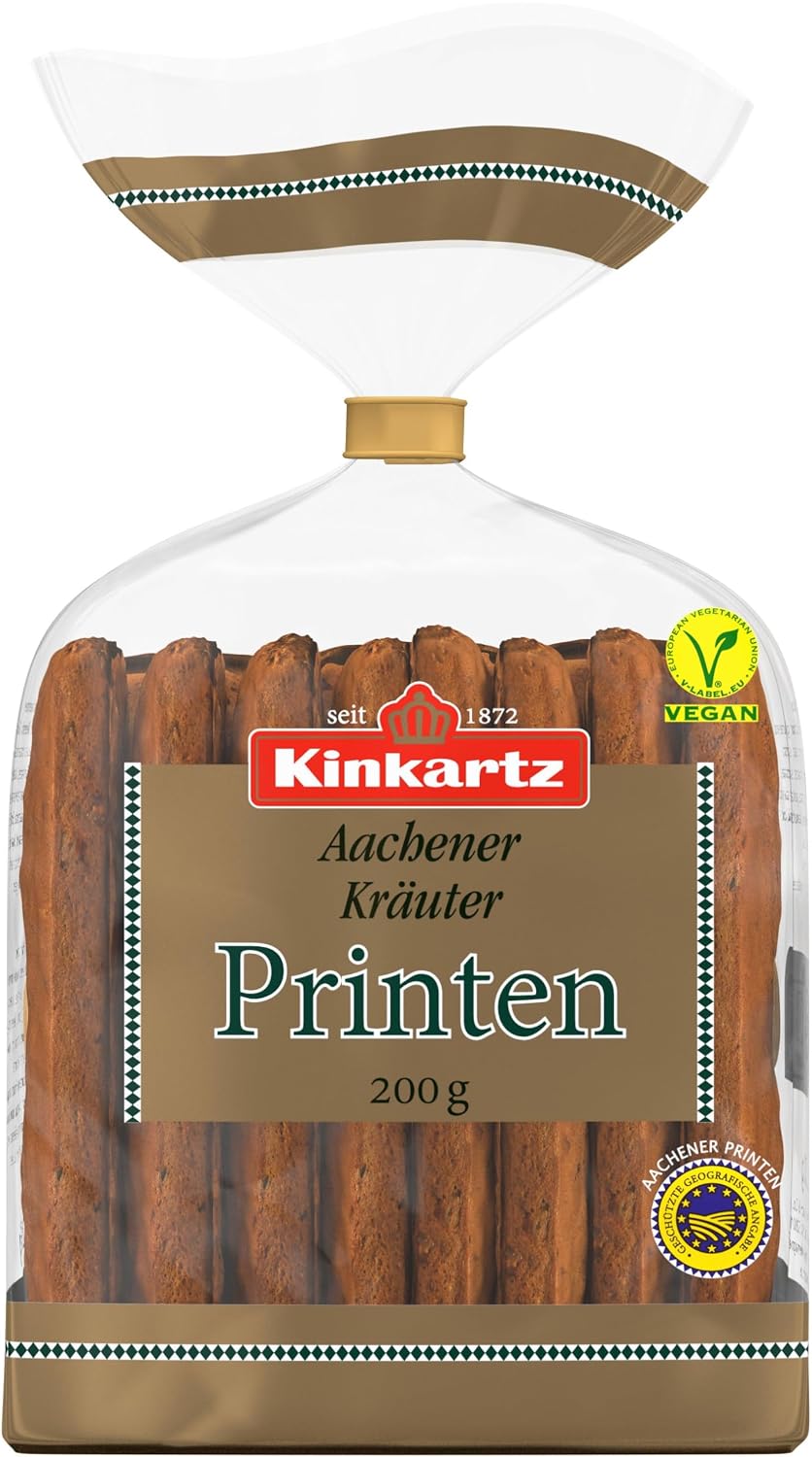 Kinkartz Aachen Herbal Prints 200 g (Pack of 3) | Traditional Pastry with Finely Matched Spices - Aromatic, Spicy & Crispy - Classic from Aachen for the Christmas Season – Bild 2