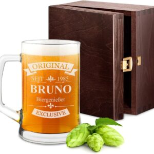 Maverton Beer Mug 500 ml with Engraving, Personalised Gifts for Men