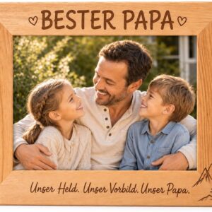 Papa Gift Wooden Picture Frame 20 x 15 cm Gifts for Dad