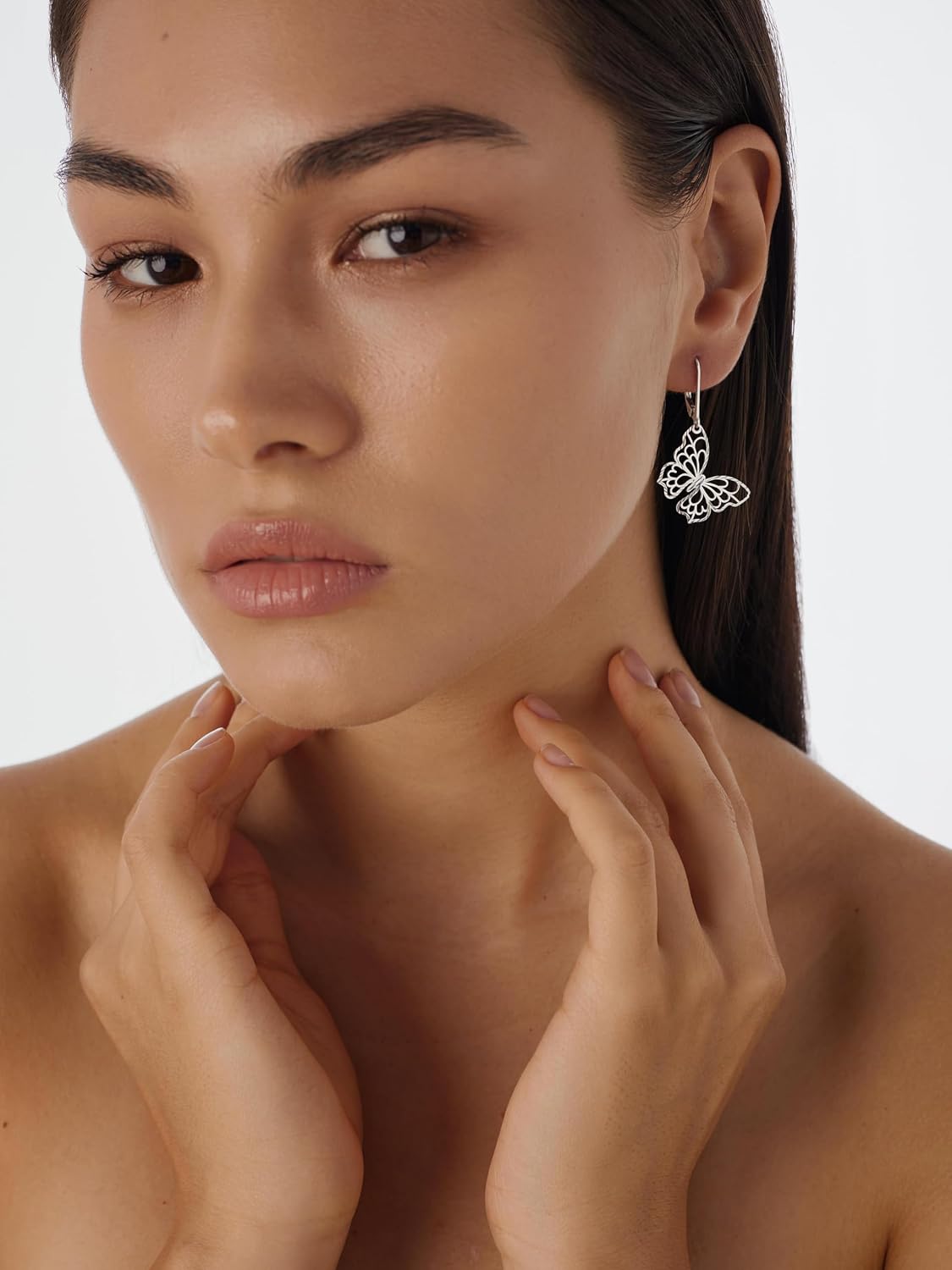 Women's Earrings 925 Silver Rhodium-Plated with Gift Box – Bild 5
