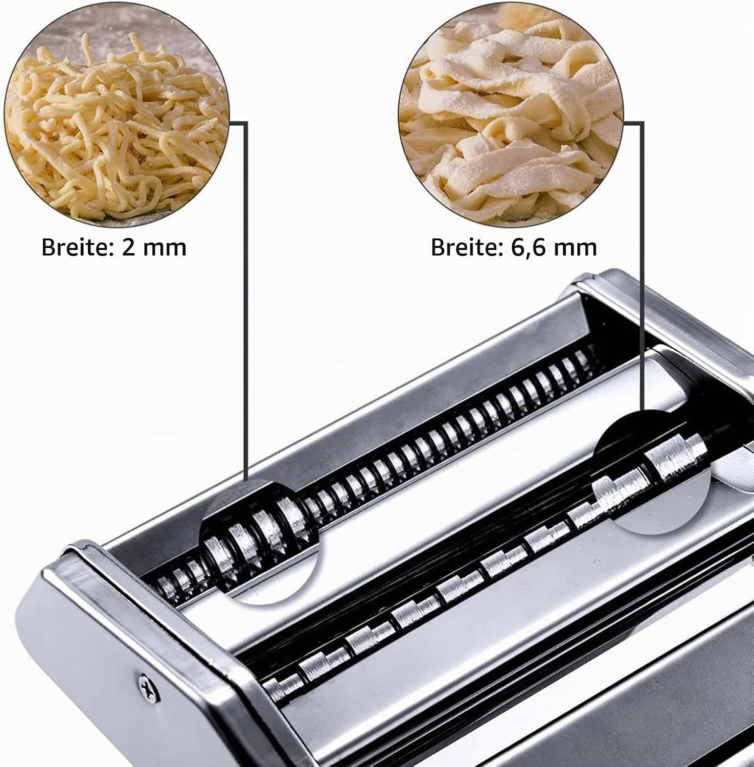 MZTOGR Manual Stainless Steel Pasta Machine - for Homemade Pasta & Ravioli – Bild 5