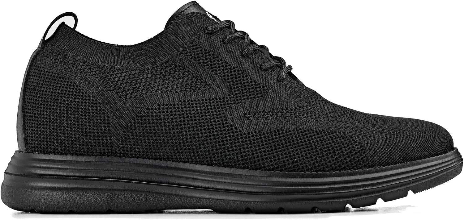 CALTO Men's Invisible Height Elevator Shoes - Ultra Lightweight Lace-Up Knitted Sporty Walker - 2.8" Larger – Bild 3