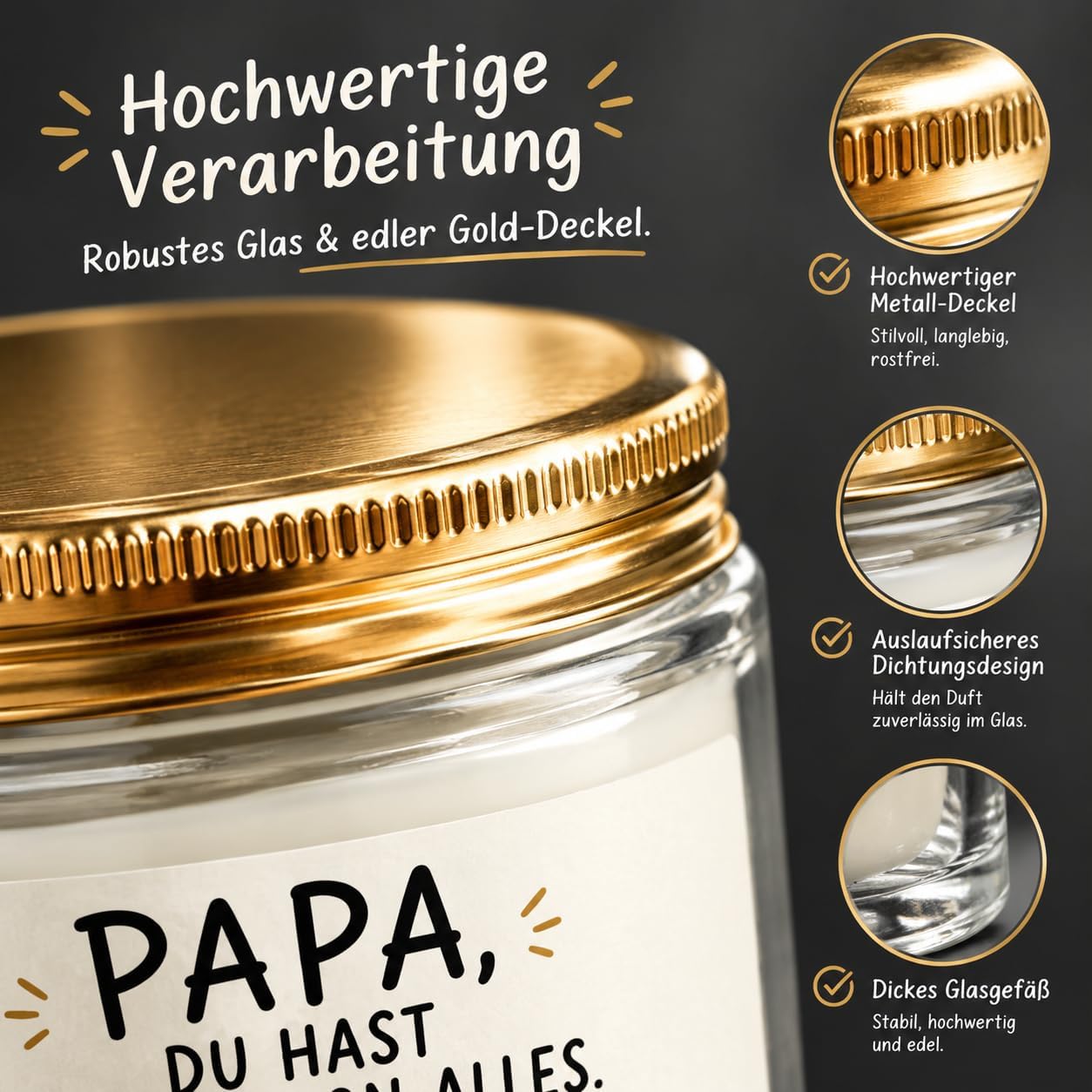 Scented Candle for Dad 7 x 9 cm Funny Saying – Bild 3