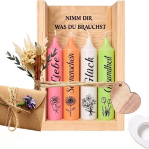 Candle Gift Set for Women with Saying, Gift Box with DIY Card
