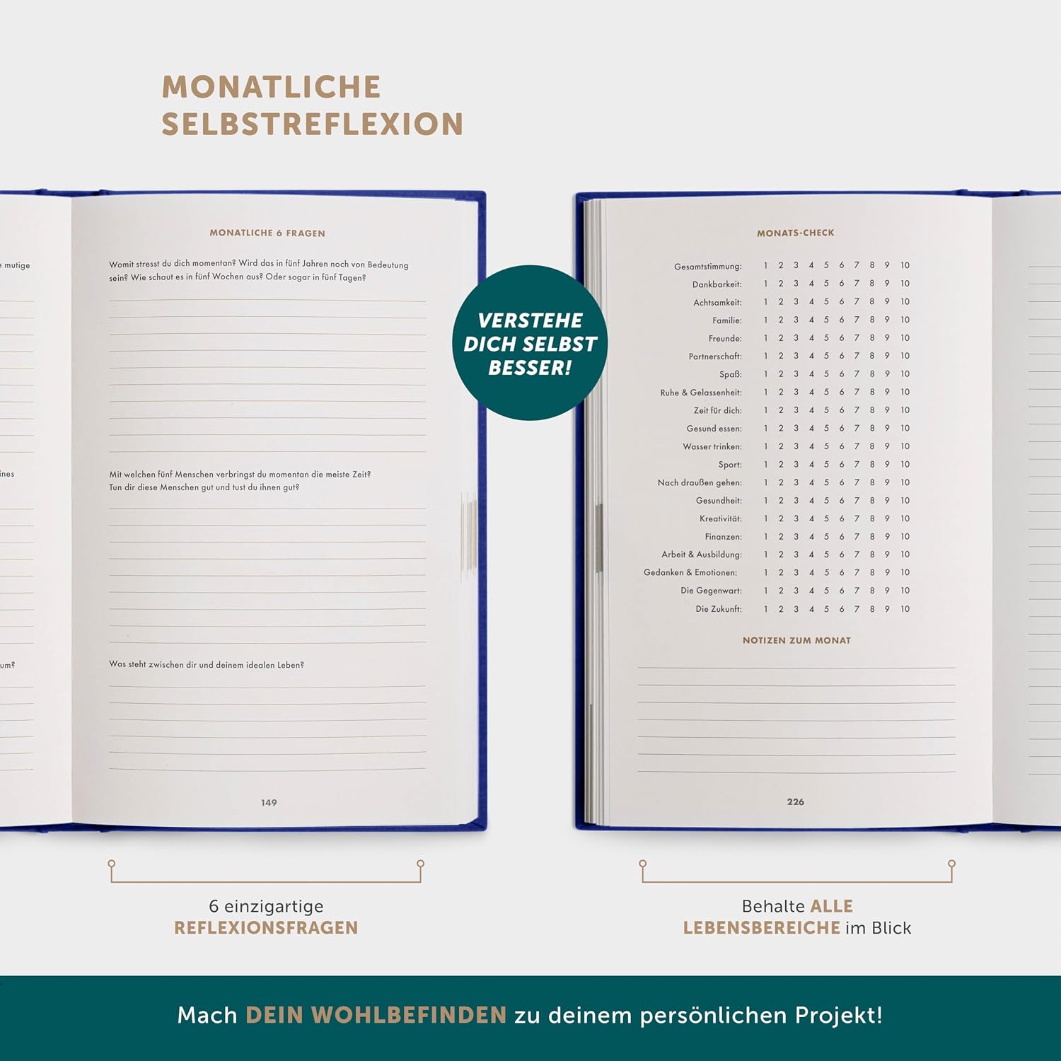 6-Minuten® Adult Diary 2026 (The Original) - More Mindfulness, Resilience & Self Love - Gratitude Diary, Journal Book - Mindfulness Diary Translated into 22 Languages – Bild 5