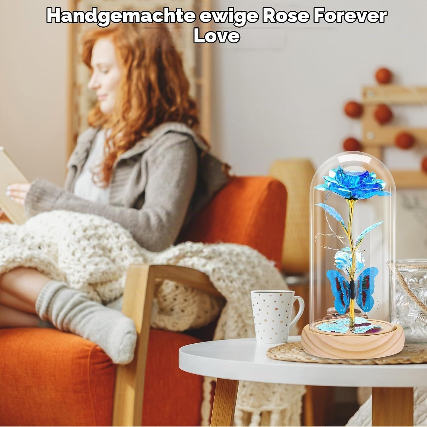 Otlonpe Gifts for Women, Eternal Glass Rose, Personalised Birthday Gift for Women, Girlfriend, Mum, Grandma, Wife, Valentine's Day, Christmas, Mother's Day – Bild 8