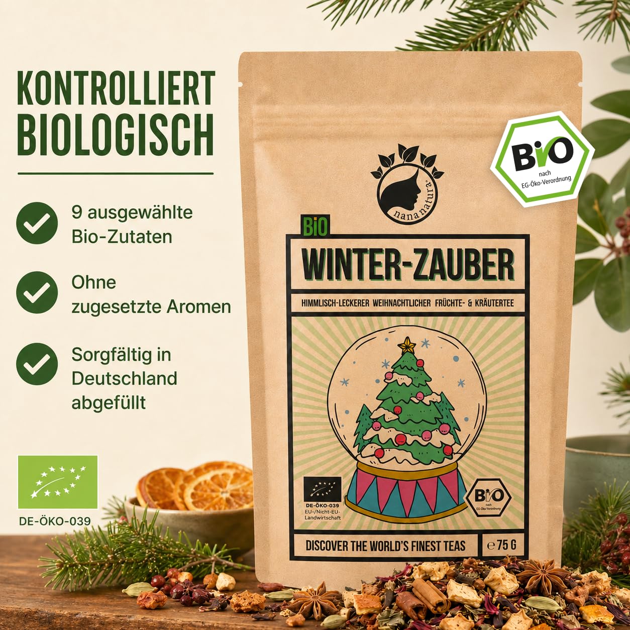 NanaNatura 's Organic Winter Magic - Christmas Tea with Apple & Spices – Bild 7