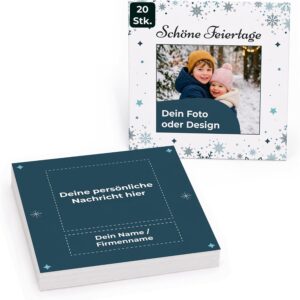 Cimpress 20 Square Holiday Cards, Photo/Logo/Text of Your Choice