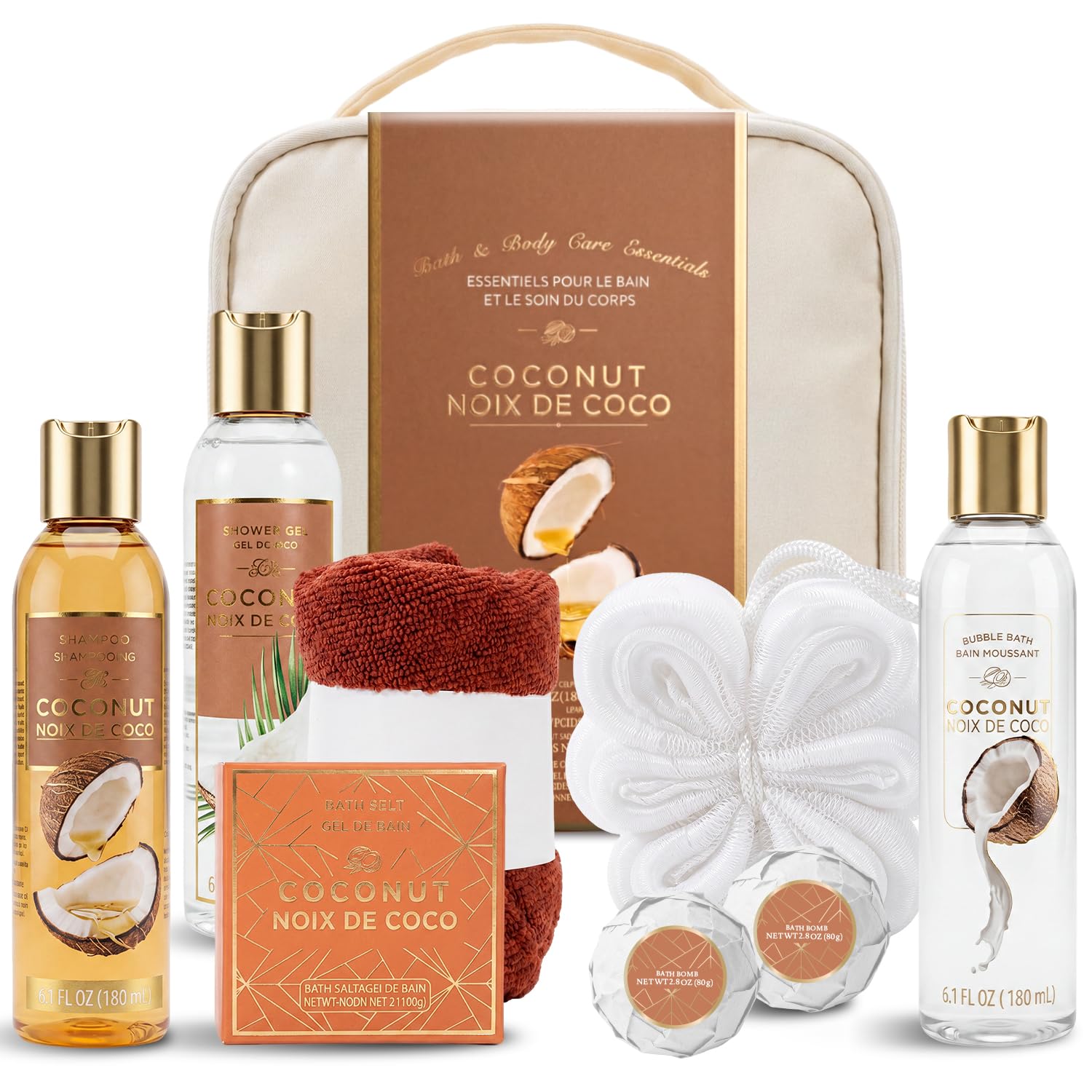 BODY & EARTH Shower Gel Set for Women 10-Piece Gift for Women