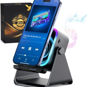 Men's Gifts, Induction Speaker, Bluetooth Speaker with Mobile Phone Stand