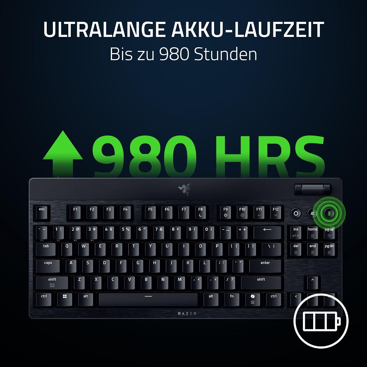 Razer BlackWidow V4 Tenkeyless HyperSpeed Low Profile - Wireless Hot-Swap Gaming Keyboard (HyperSpeed Wireless & BT, Hot-Swap, Multifunctional Rotary & Function Keys) Orange Switch | DE Layout – Bild 7