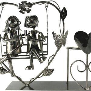 ito Electronics Swing Bottle Holder Lovers Dance Couple Wedding Gift Heart Wine Bottle Holder Wine Stand