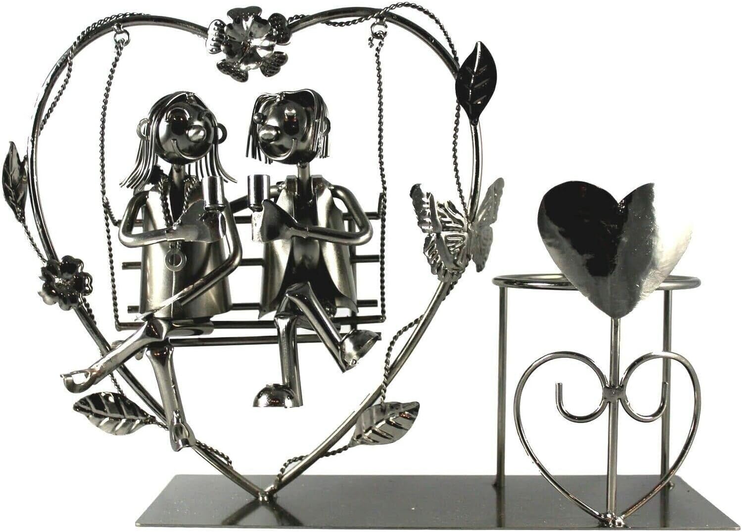 ito Electronics Swing Bottle Holder Lovers Dance Couple Wedding Gift Heart Wine Bottle Holder Wine Stand
