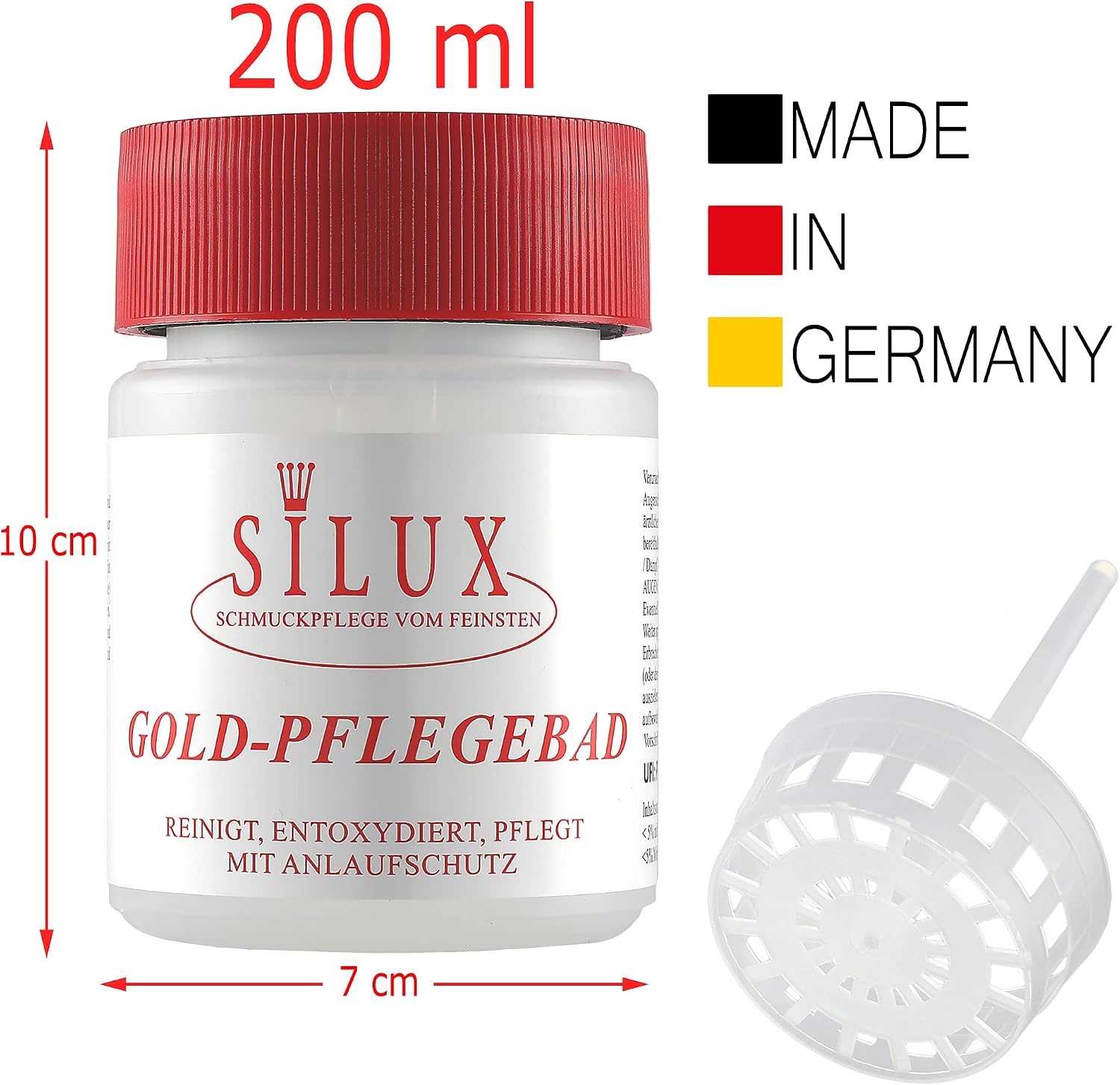 Goldbad for Gold Jewellery 200 ml Made in Germany Gold Cleaner for Jewellery Cleaner Professional Gold Cleaner Gold Cleaner Gold Cleaning Agent – Bild 4
