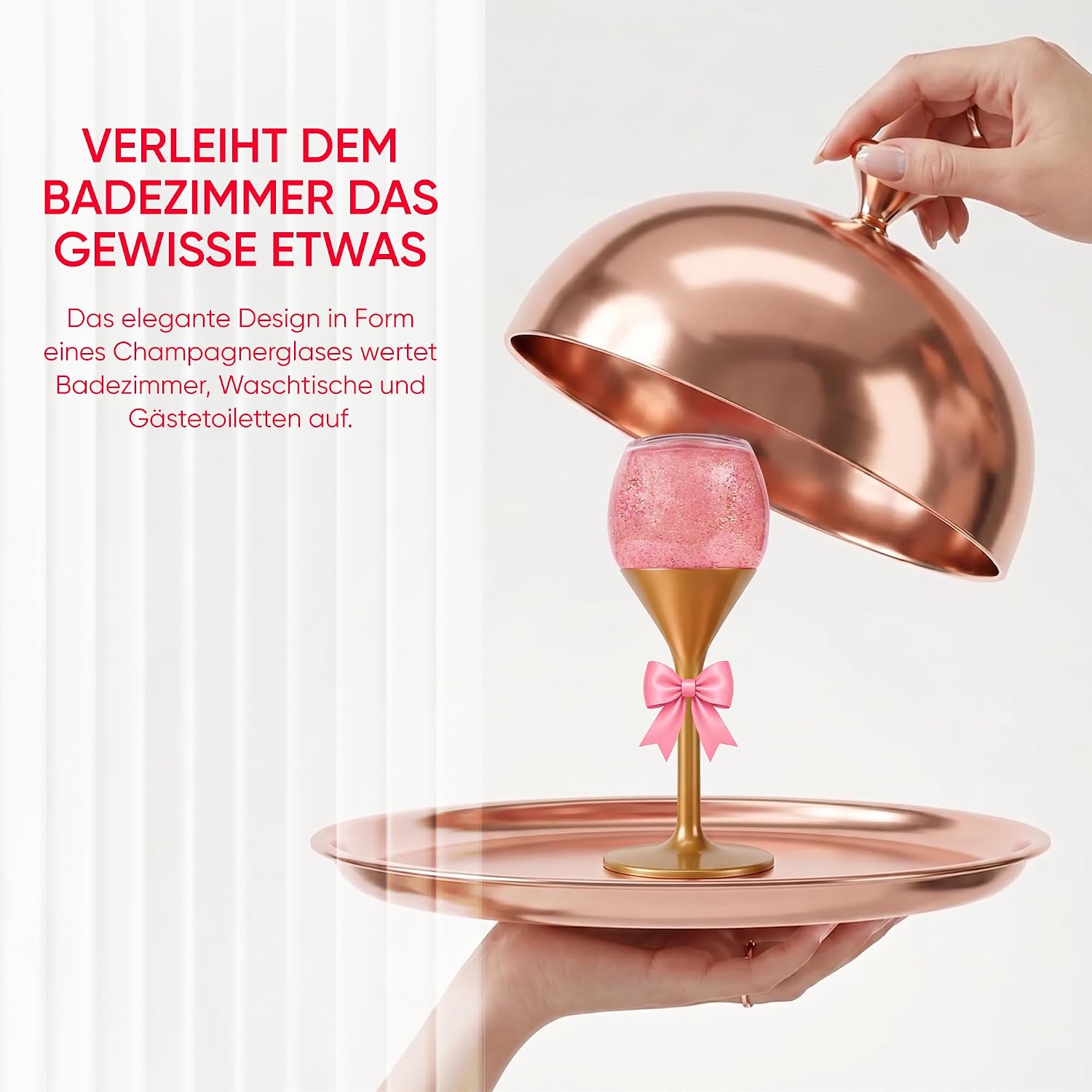 Accentra Let's Celebrate Shower Gel in Champagne Glass Effect Tea Rose & Velvet – Bild 7