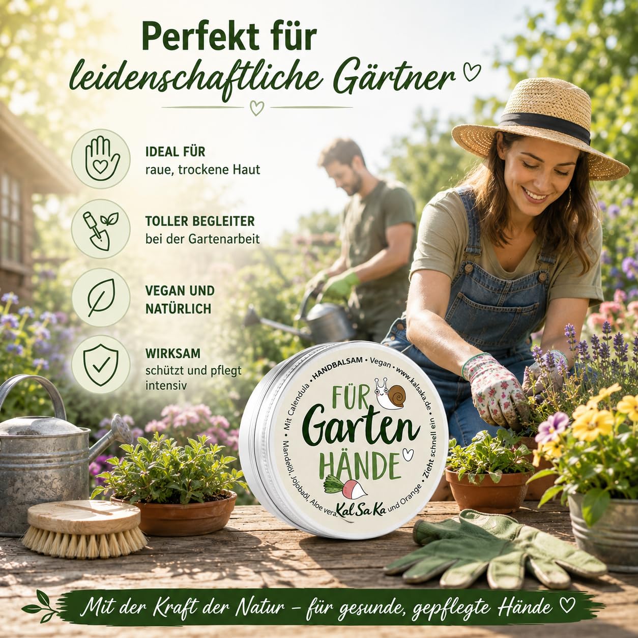 Gardener Hand Cream, Natural Cosmetics for Dry & Cracked Hands – Bild 4