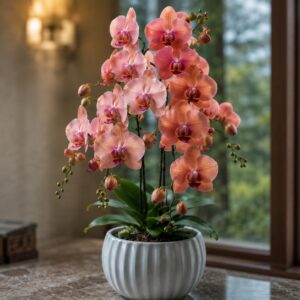Preferred cymbidium, chic, elegant, unique, exclusive gifts, natural motif, 5 onions, F