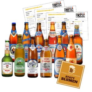 Beer Pack Alcohol-Free 12 x 0.5 L Bavarian Beers Pils Light Wheat Cellar Beer Including 0.96€ Deposit Beer Gift for Men Beer Tasting Gift Idea Christmas Advent Calendar