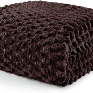 Exclusivo Mezcla Cuddly Blanket Fluffy 230 x 270 cm Fleece Blanket Brown