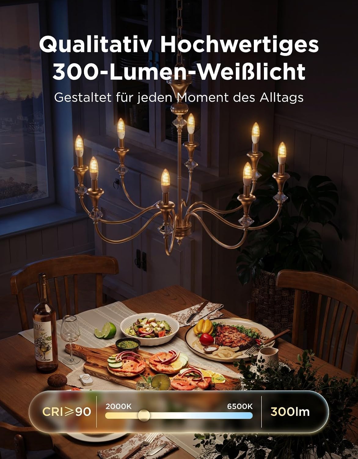Govee 2 x Smart Edison Light Bulb E14 300LM RGBWW Dimmable Lamp B35 – Bild 8